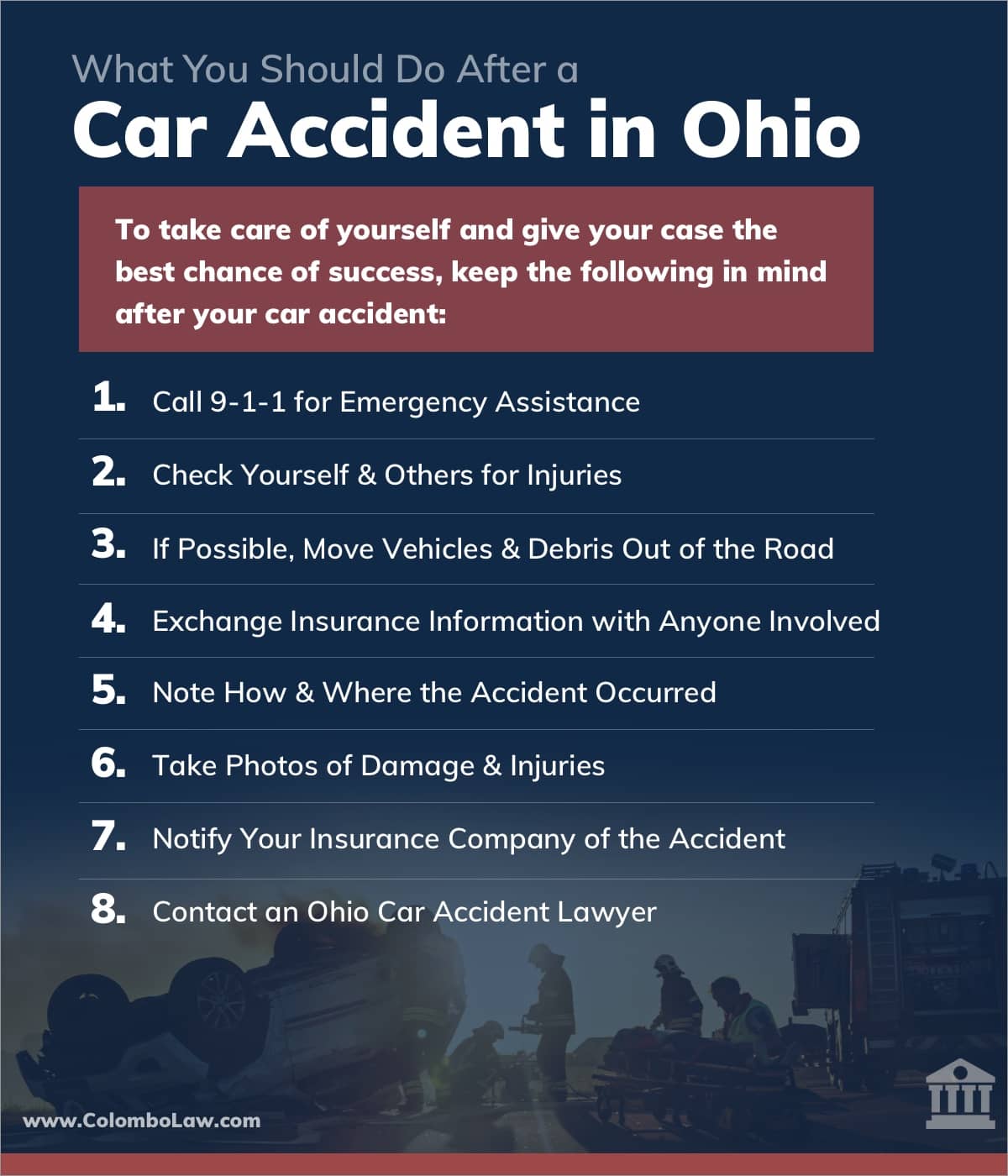 what you should do after a car accident in Ohio