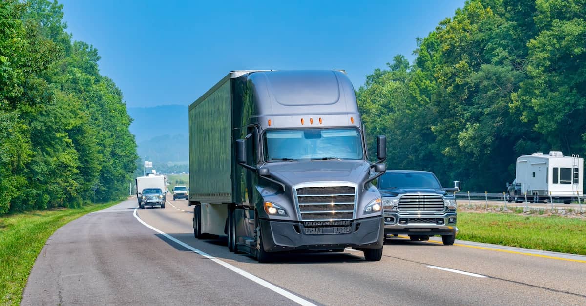 Semi truck on highway in Ohio | Colombo Law